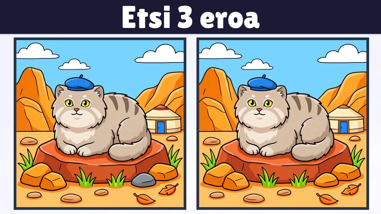 Etsi 3 eroavaisuutta | Kuvitusversio #2382