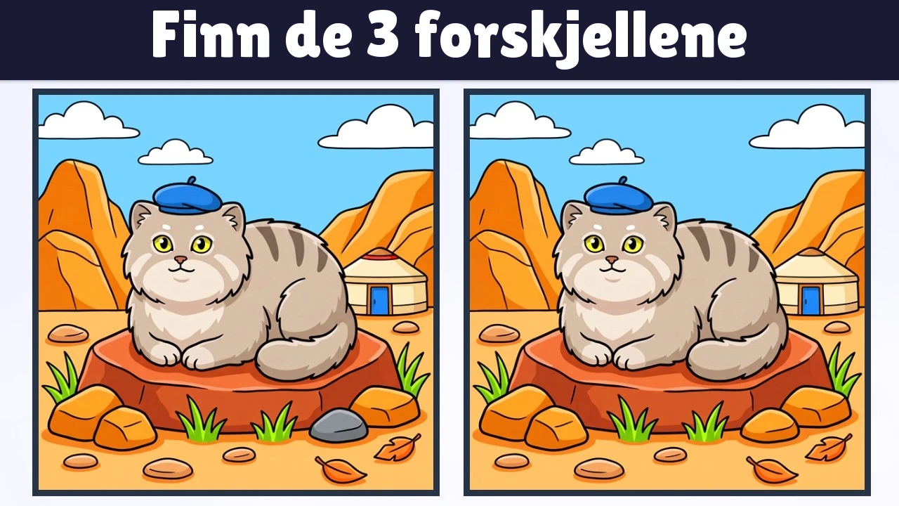 Finn de 3 forskjellene | Illustrasjonsversjon #2382