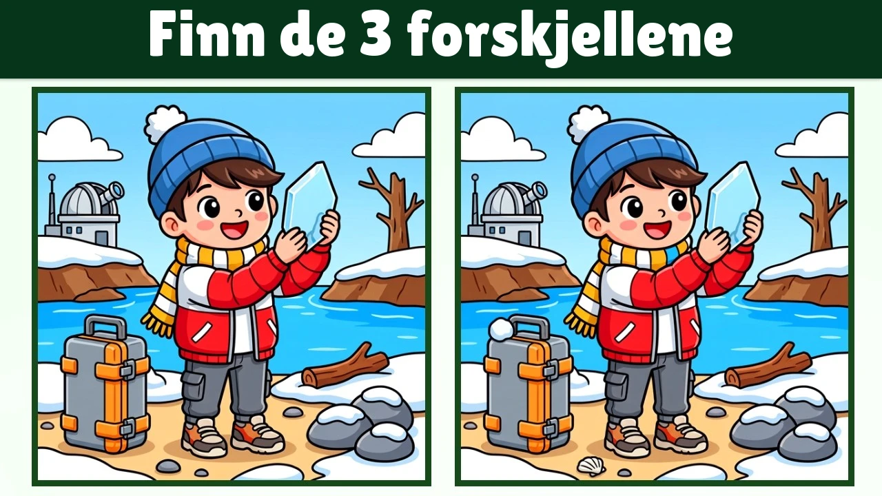 Finn de 3 forskjellene | Illustrasjonsversjon #2364